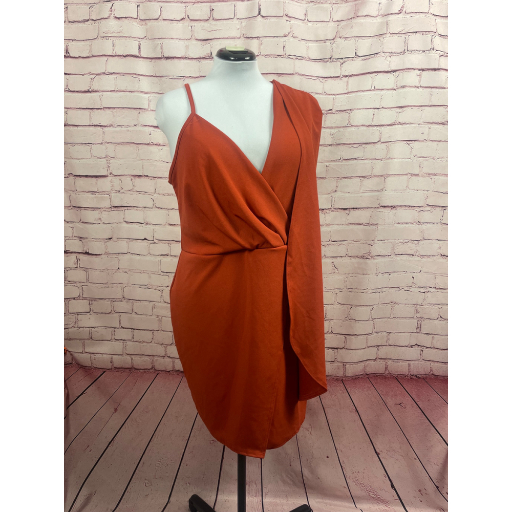 NWT - Women Boohoo Dress Size 14 Burnt Orange